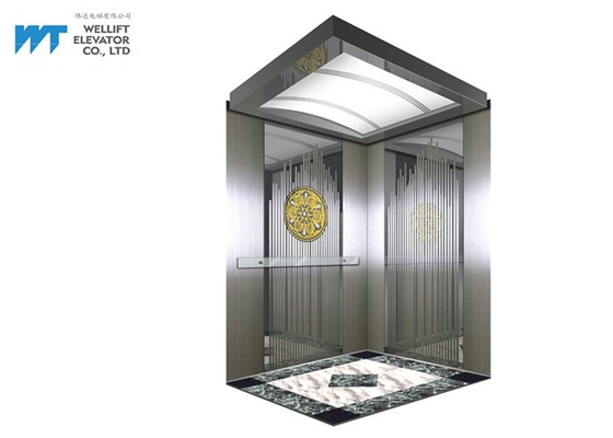 Einkaufszentrum-Aufzugs-Kabinen-Dekoration mit Spiegel-Haarstrichedelstahl-Entwurf