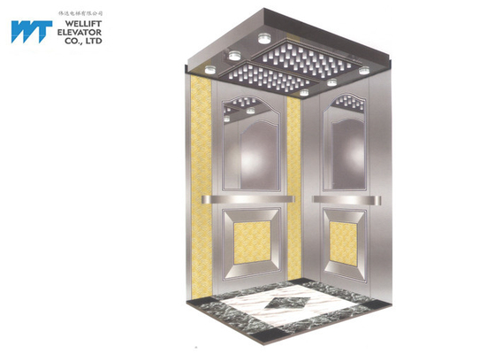 Goldene Spiegel-Aufzugs-Kabinen-Dekorations-Fahrschachttür-Höhe 2100/2200MM für Handelsaufzug
