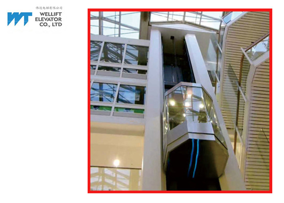 Einkaufszentrum-panoramischer Glasaufzug mit lamellierter Sicherheitsglas-Kabine