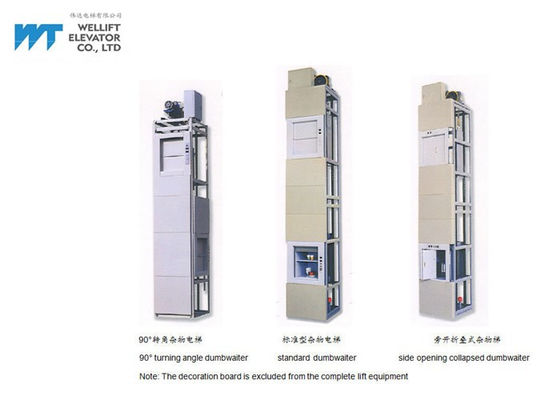 Verschiedene Last 100-500KG der Dumbwaiter-Aufzugs-/Hebebühne-Geschwindigkeits-0.4-1.0M/S